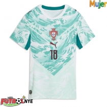 Camiseta Portugal Pedro Neto #18 Visitante Equipación para mujer Mundial 2026 manga corta